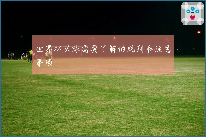 世界杯买球需要了解的规则和注意事项